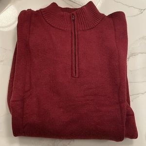 Brand new never worn mens mock neck zip up sweater